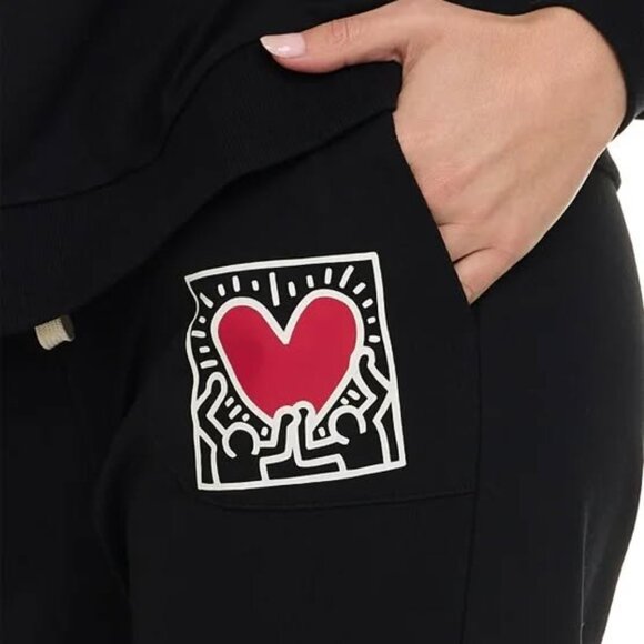 Keith Haring Women's Lounge Set Black/Small - Picture 5 of 6